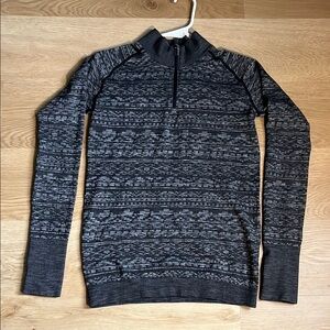 Lululemon Athletica Gray and Black Zip Up Jacket